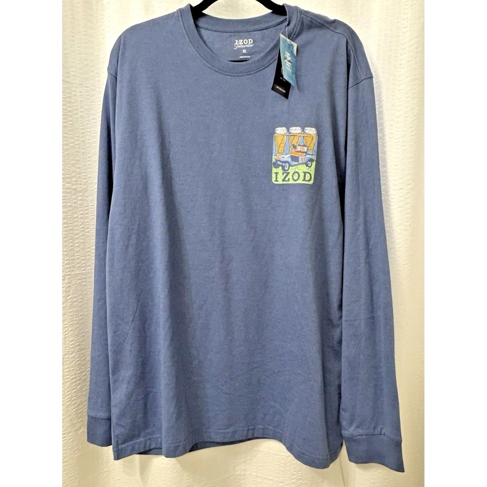 Izod Saltwater Series Mens Long Sleeve Golf ThemedSize XL Pullover